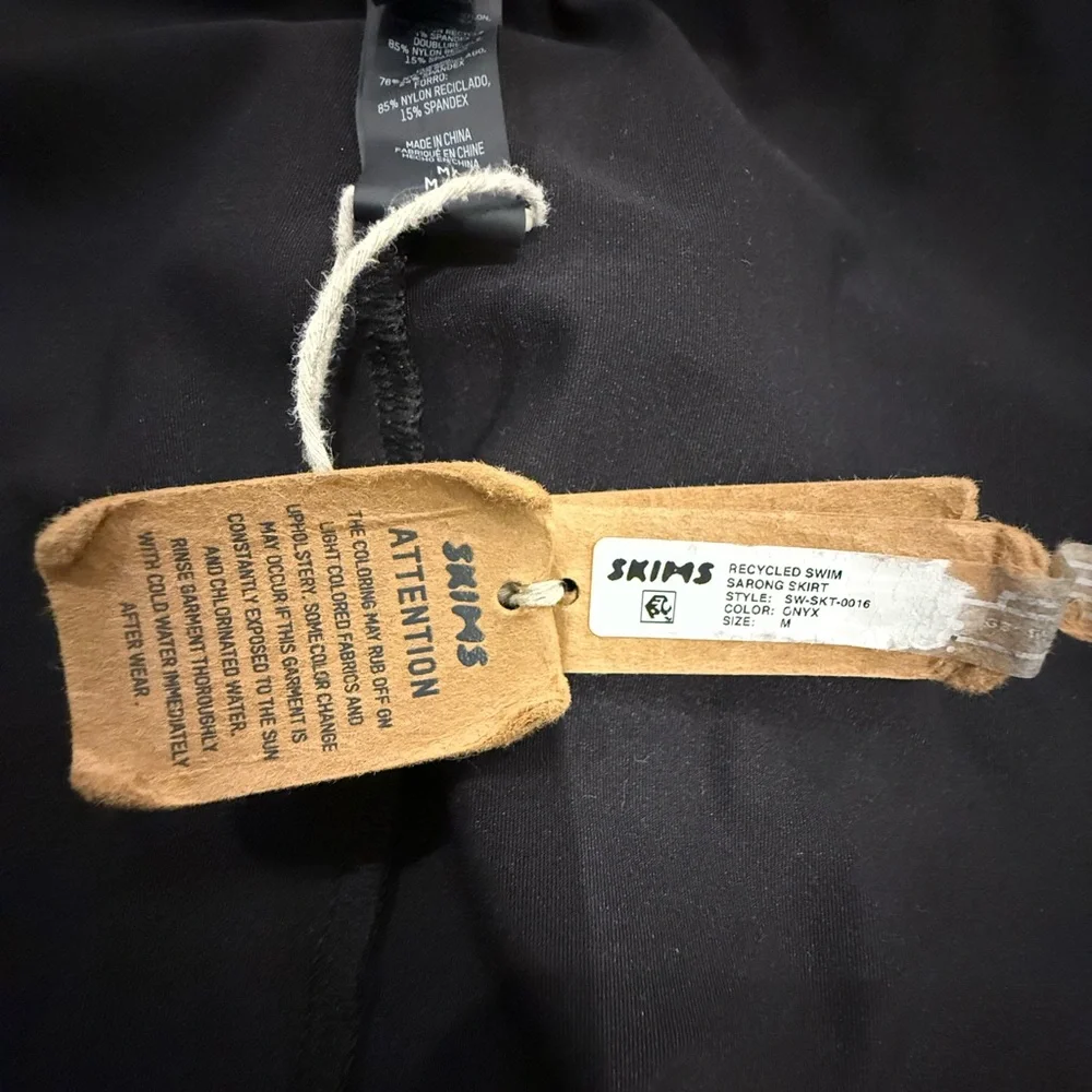 SKIMS Black Swim Sarong Wrap